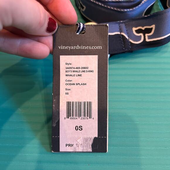 NWT Vineyard Vines Navy Whale D-Ring Belt 27” One Size Boys - Picture 4 of 4